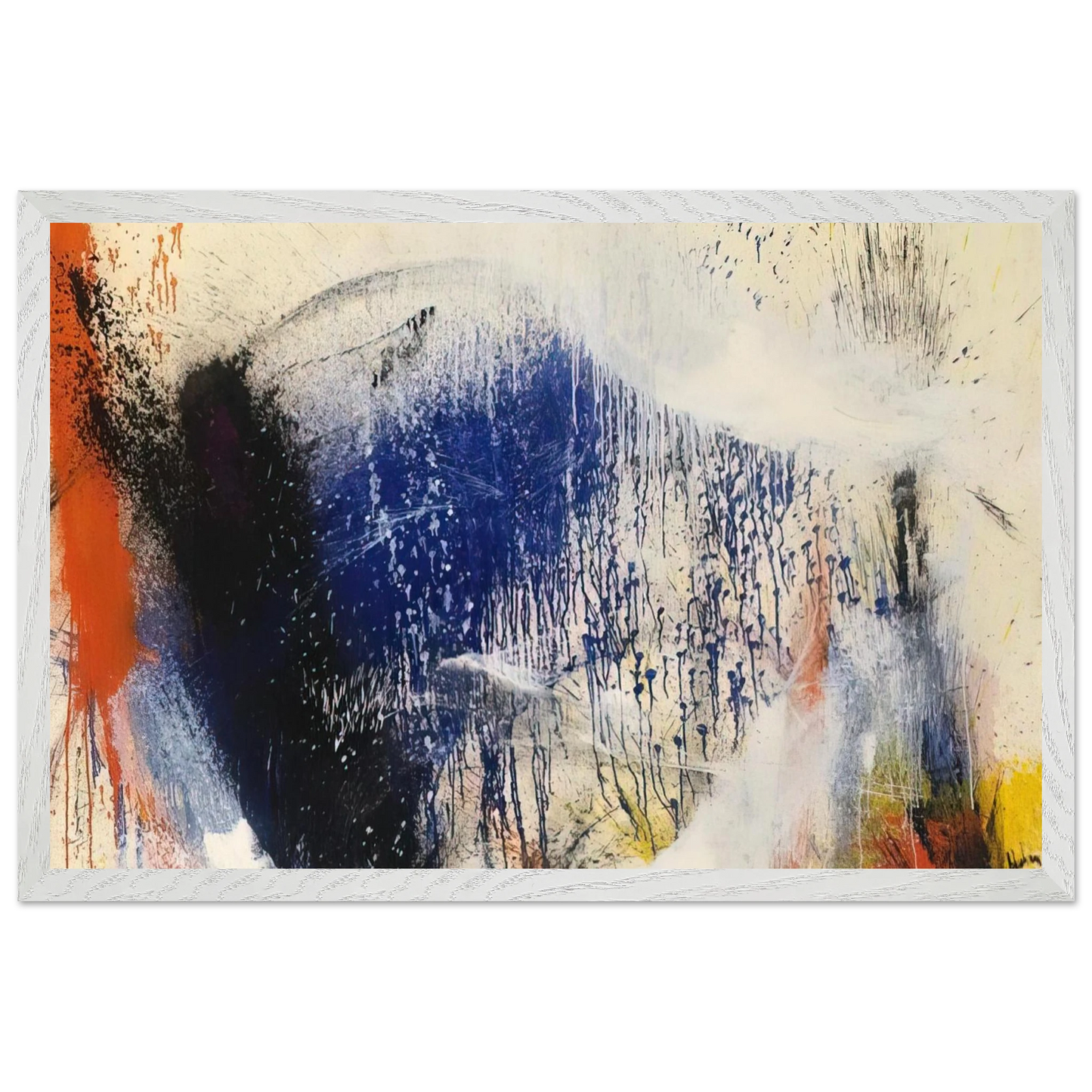 Helen Frankenthaler - Untitled - 1960 Wall art - A1 (59.4 x 84.1  cm) - Premium Wooden Framed Poster With Fine Art Paper-canvas - Wood frame