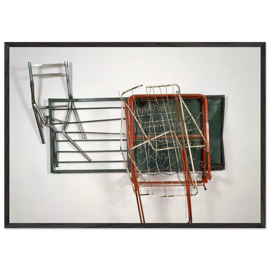 GREENHOUSE GLUT NEAPOLITAN 1987 - Robert Rauschenberg 70x100 cm / 28x40 inches Framed Art Print – Black Wooden Frame