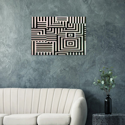Riu-Kiu-C - 1960 - Victor Vasarely Brushed Aluminum Print - 70x100 cm / 28x40 inches | Victor Vasarely Aluminum Print | Victor Vasarely Prints