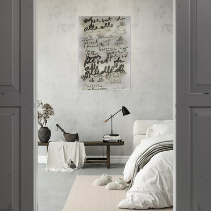 Untitled Alle - 1965 - Mira Schendel Brushed Aluminum Print - 70x100 cm / 28x40 inches | Mira Schendel Aluminum Print | Mira Schendel Prints