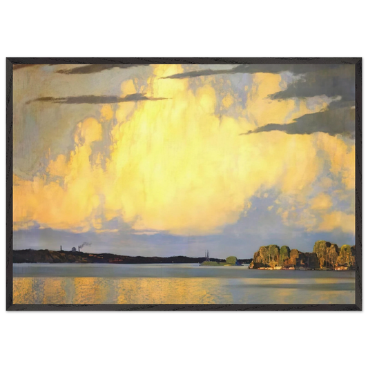 Serenity Lake of the Woods - 1922 - Frank Johnston 70x100 cm / 28x40 inches Framed Art Print – Black Wooden Frame