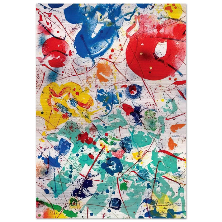 Untitled  SF 358  - Sam Francis Brushed Aluminum Print - 70x100 cm / 28x40 inches | Sam Francis Aluminum Print | Sam Francis Prints