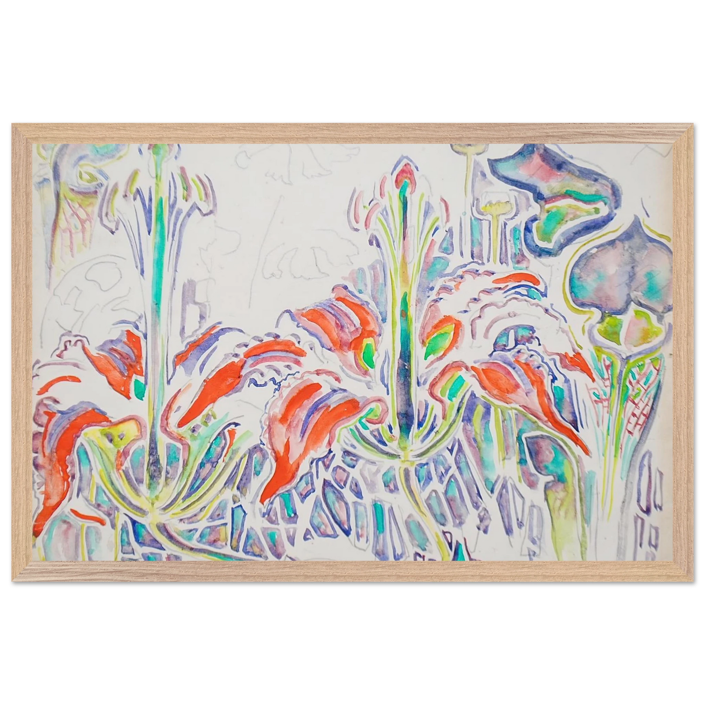 Walter Inglis Anderson - Walter Anderson Wall art - 45x60 cm / 18x24 inches - Premium Wooden Framed Poster With Fine Art Paper-canvas - Black frame