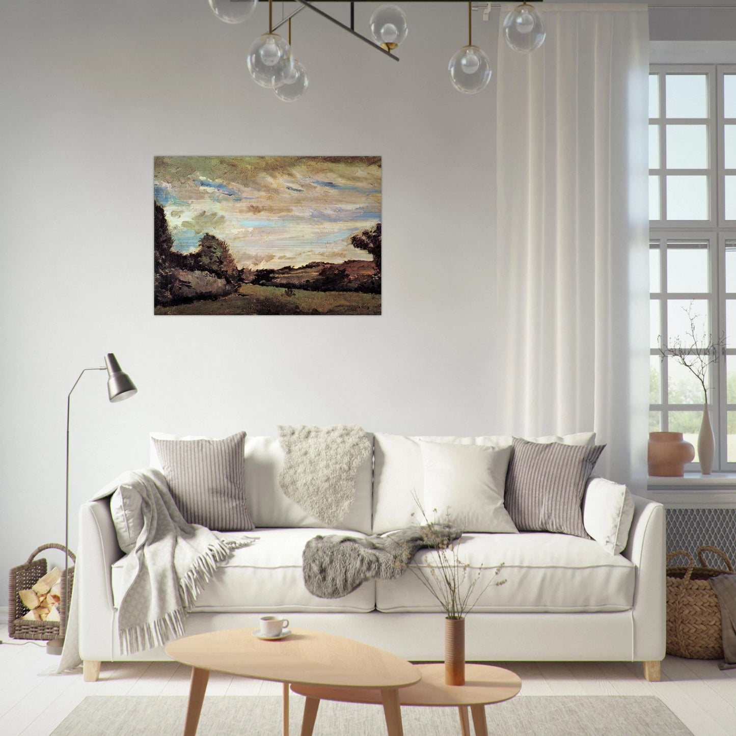 Landscape with Dunes - Vincent van Gogh Brushed Aluminum Print - 70x100 cm / 28x40 inches | Vincent van Gogh Aluminum Print | Vincent van Gogh Prints