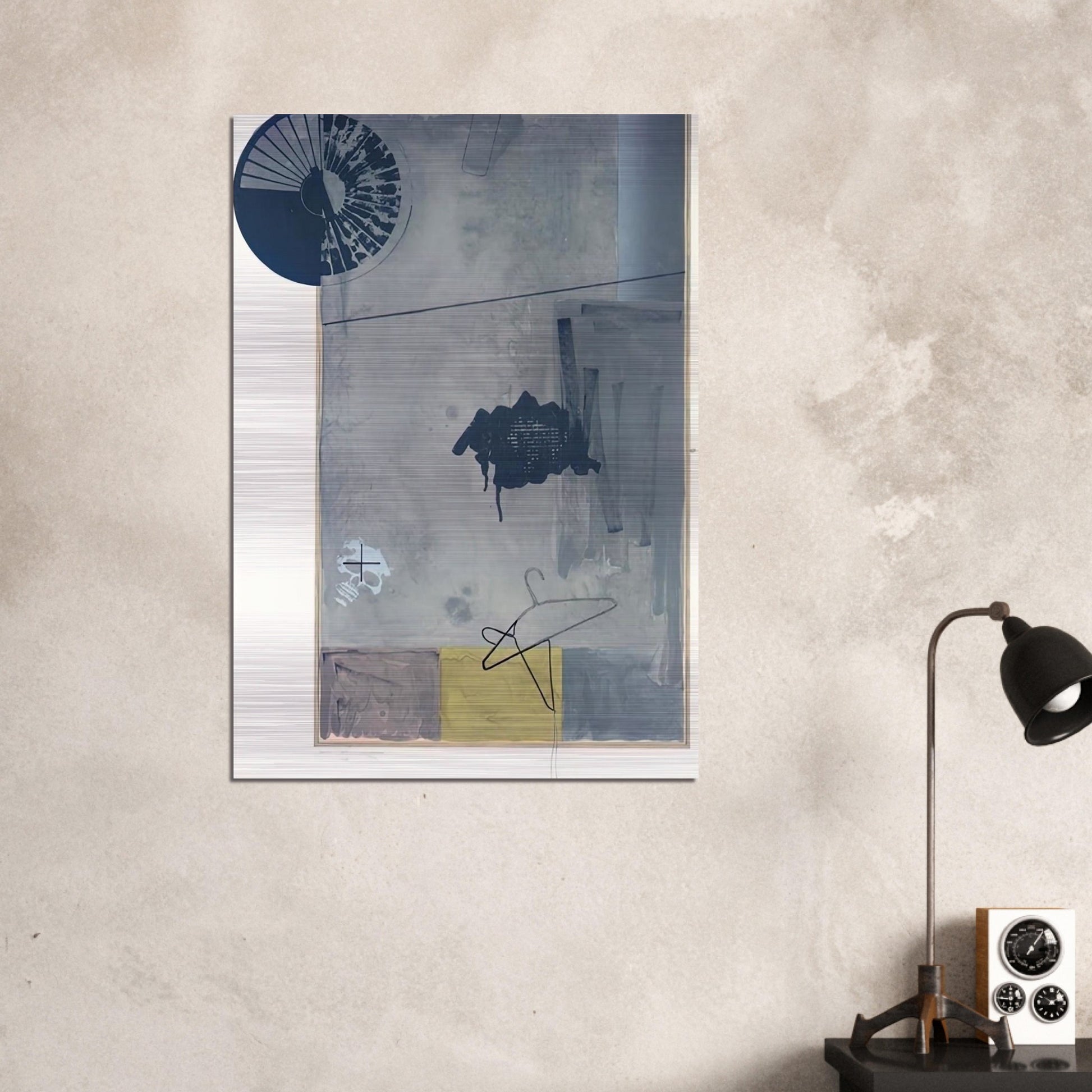 EVIAN - Jasper Johns Brushed Aluminum Print - 70x100 cm / 28x40 inches | Jasper Johns Aluminum Print | Jasper Johns Prints