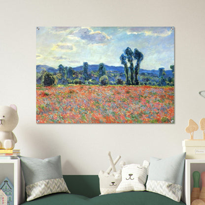 Poppy Field in Giverny - claude monet Acrylic Print - 70x100 cm / 28x40″ inches