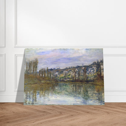 The Seine near Vetheuil - claude monet Brushed Aluminum Print - 70x100 cm / 28x40 inches | claude monet Aluminum Print | claude monet Prints