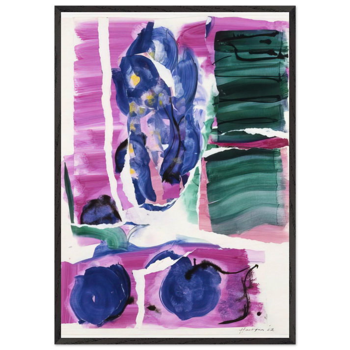 VARIATIONS I ON CLARKS COVE 1962 - Grace Hartigan 70x100 cm / 28x40 inches Framed Art Print – Black Wooden Frame