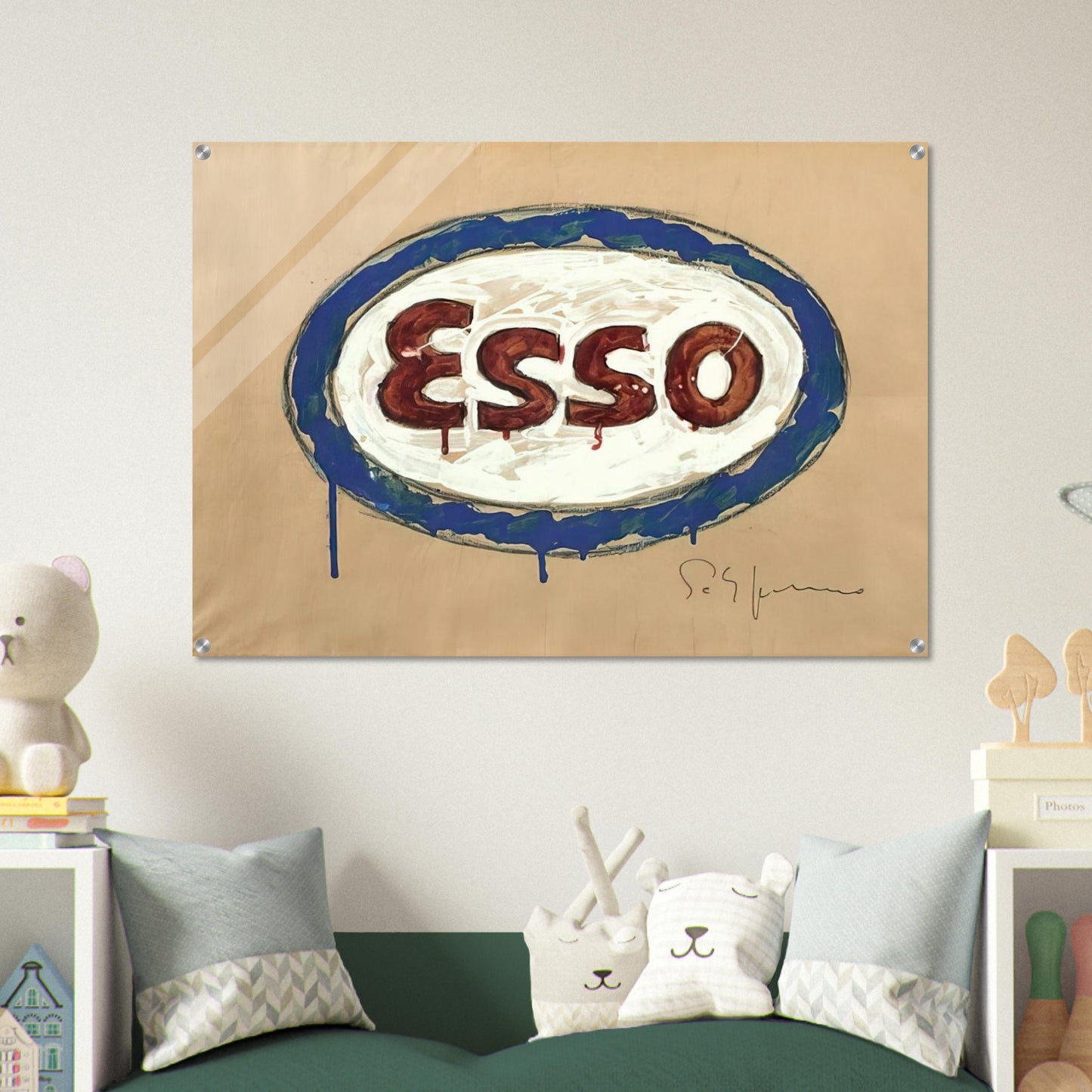 Esso - Pop Art - Mario Schifano Acrylic Print - 70x100 cm / 28x40″ inches