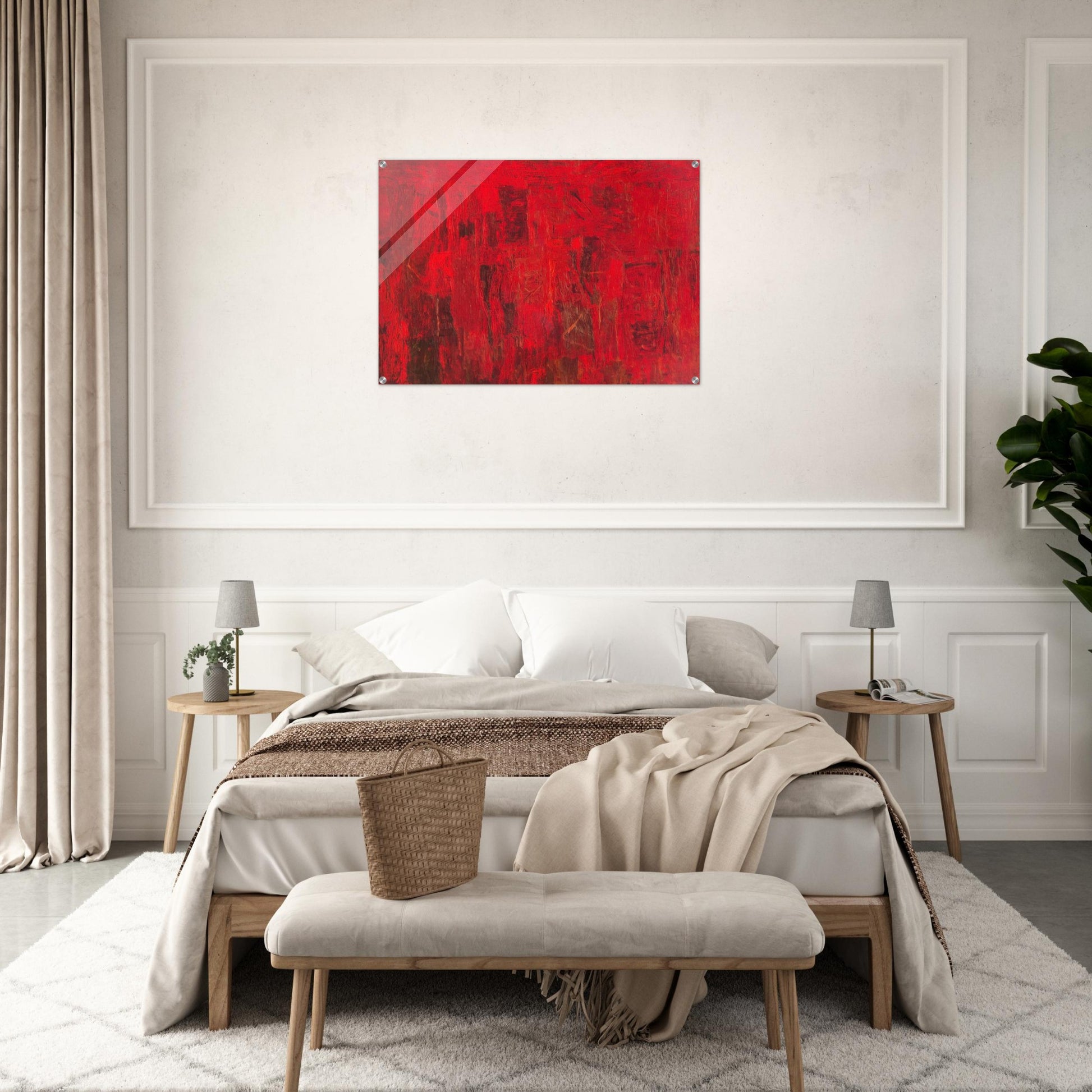 RED PAINTING 1950 - Philip Guston Acrylic Print - 70x100 cm / 28x40″ inches