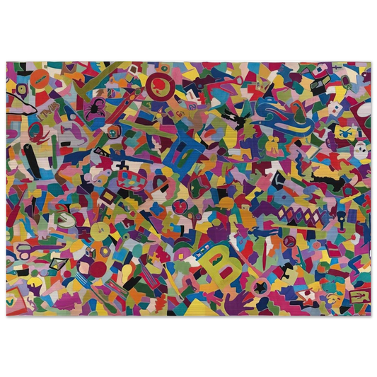TUTTO 1988 - Alighiero Boetti Brushed Aluminum Print - 70x100 cm / 28x40 inches | Alighiero Boetti Aluminum Print | Alighiero Boetti Prints
