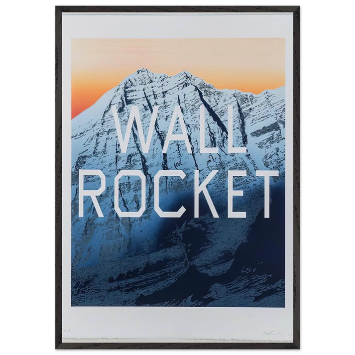WALL ROCKET 2013 - Edward Ruscha 70x100 cm / 28x40 inches Framed Art Print – Black Wooden Frame