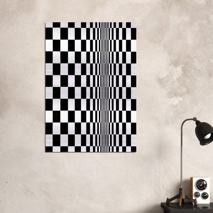 MOVEMENT IN SQUARES 1961 - Bridget Riley Brushed Aluminum Print - 70x100 cm / 28x40 inches | Bridget Riley Aluminum Print | Bridget Riley Prints