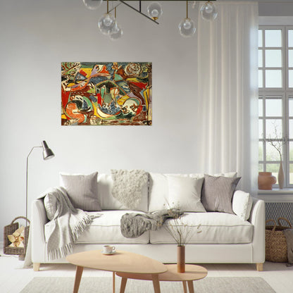 THE KEY - Jackson Pollock Brushed Aluminum Print - 70x100 cm / 28x40 inches | Jackson Pollock Aluminum Print | Jackson Pollock Prints