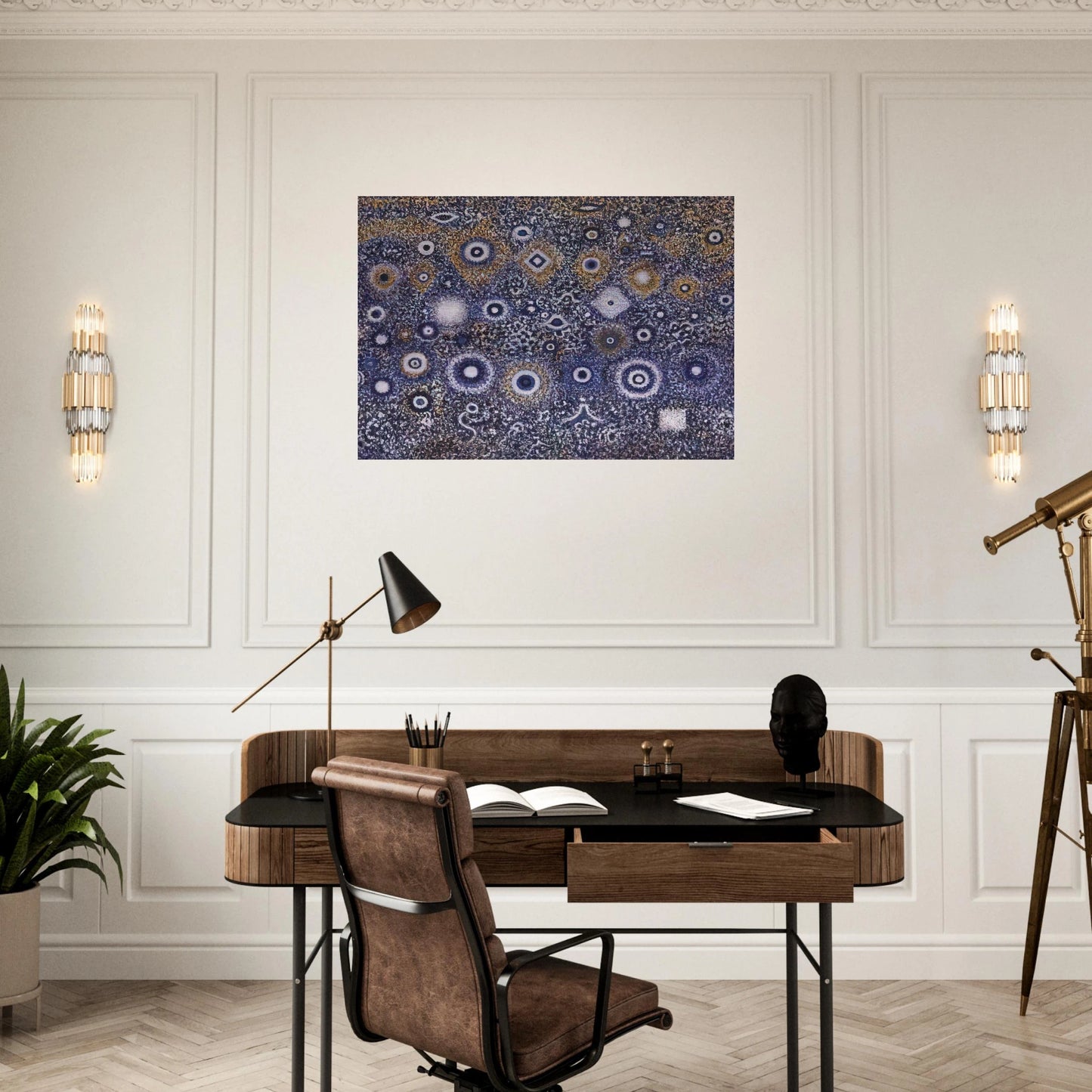 Night Landscape - 1971 - Richard Pousette-Dart Brushed Aluminum Print - 70x100 cm / 28x40 inches | Richard Pousette-Dart Aluminum Print | Richard Pousette-Dart Prints