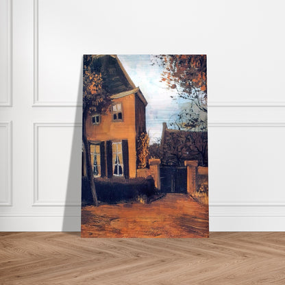 The Vicarage at Nuenen - Vincent van Gogh Brushed Aluminum Print - 70x100 cm / 28x40 inches | Vincent van Gogh Aluminum Print | Vincent van Gogh Prints