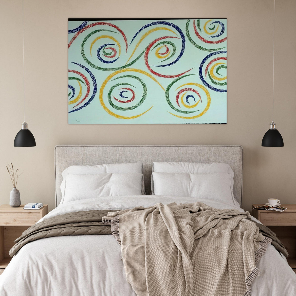 Cercles du Matin - 1992 - Piero Dorazio Art Prints - 100x150 cm / 40x60″ inches | Piero Dorazio Poster | Piero Dorazio Prints