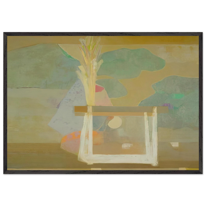 A Well - 1966 - Kenzo Okada 70x100 cm / 28x40 inches Framed Art Print – Black Wooden Frame