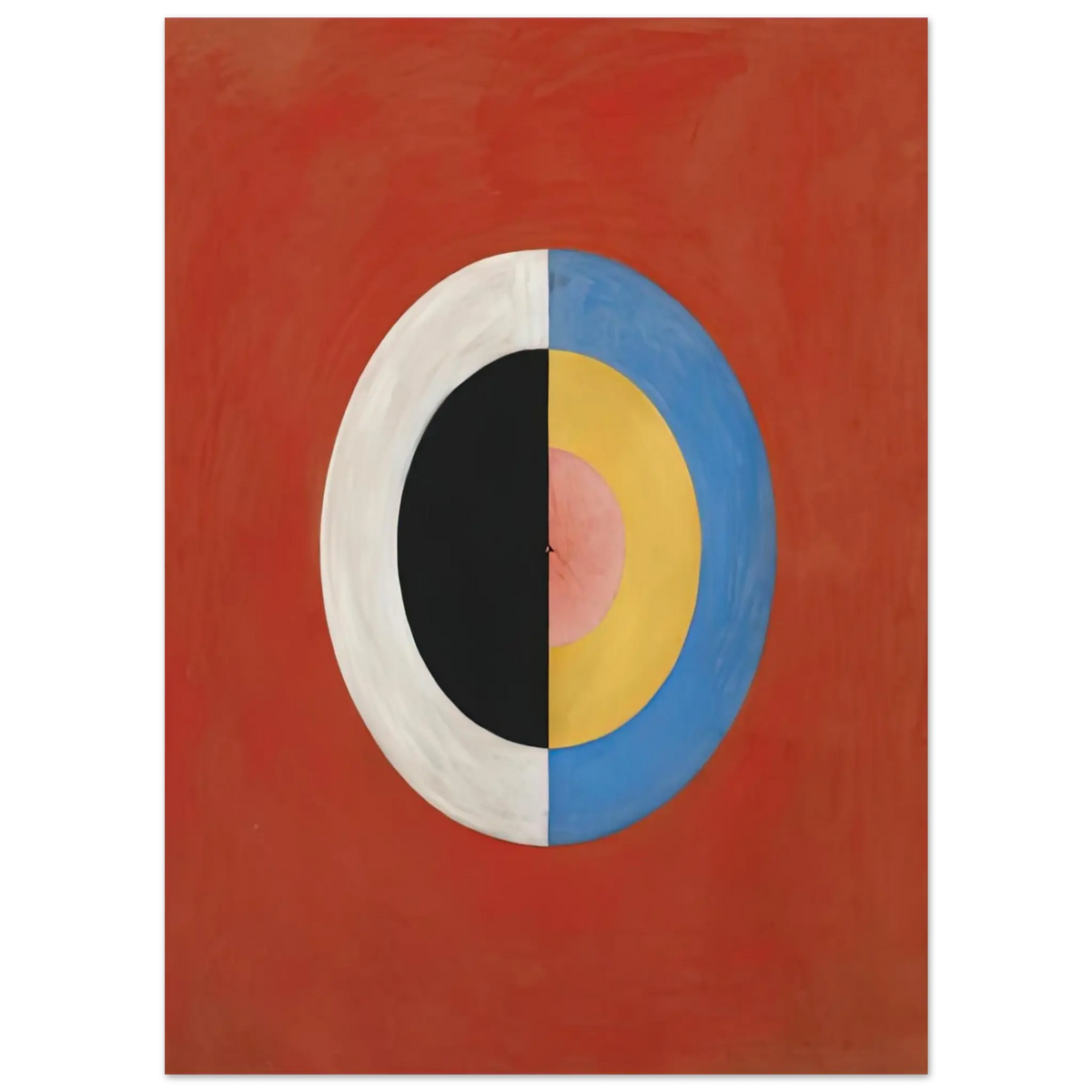 Hilma af Klint - THE SWAN NO 17 1915 0 Wall art - 45x60 cm / 18x24 Inches - Premium Wooden Framed Poster With Fine Art Paper - White frame