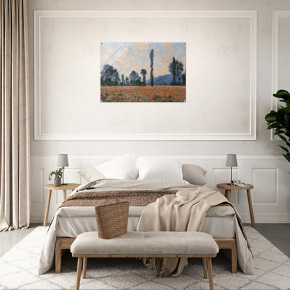 Poppy Field in Giverny 03 - claude monet Acrylic Print - 70x100 cm / 28x40″ inches | claude monet Wall Art | claude monet Prints