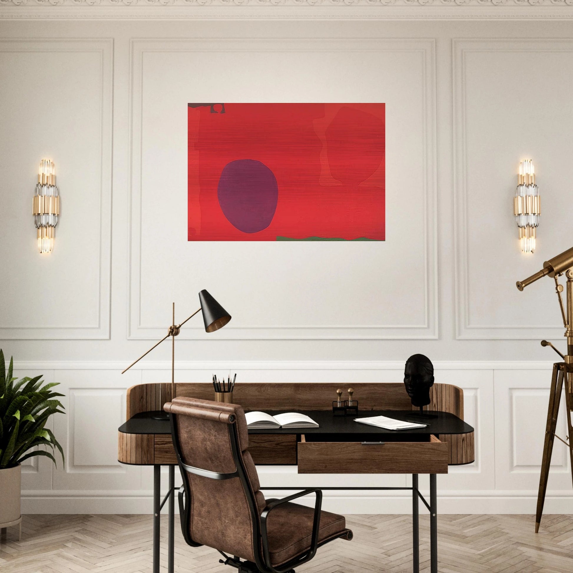 Cadmium with Violet, Scarlet, Emerald, Lemon and Venetian - 1969 - Patrick Heron Brushed Aluminum Print - 70x100 cm / 28x40 inches | Patrick Heron Aluminum Print | Patrick Heron Prints
