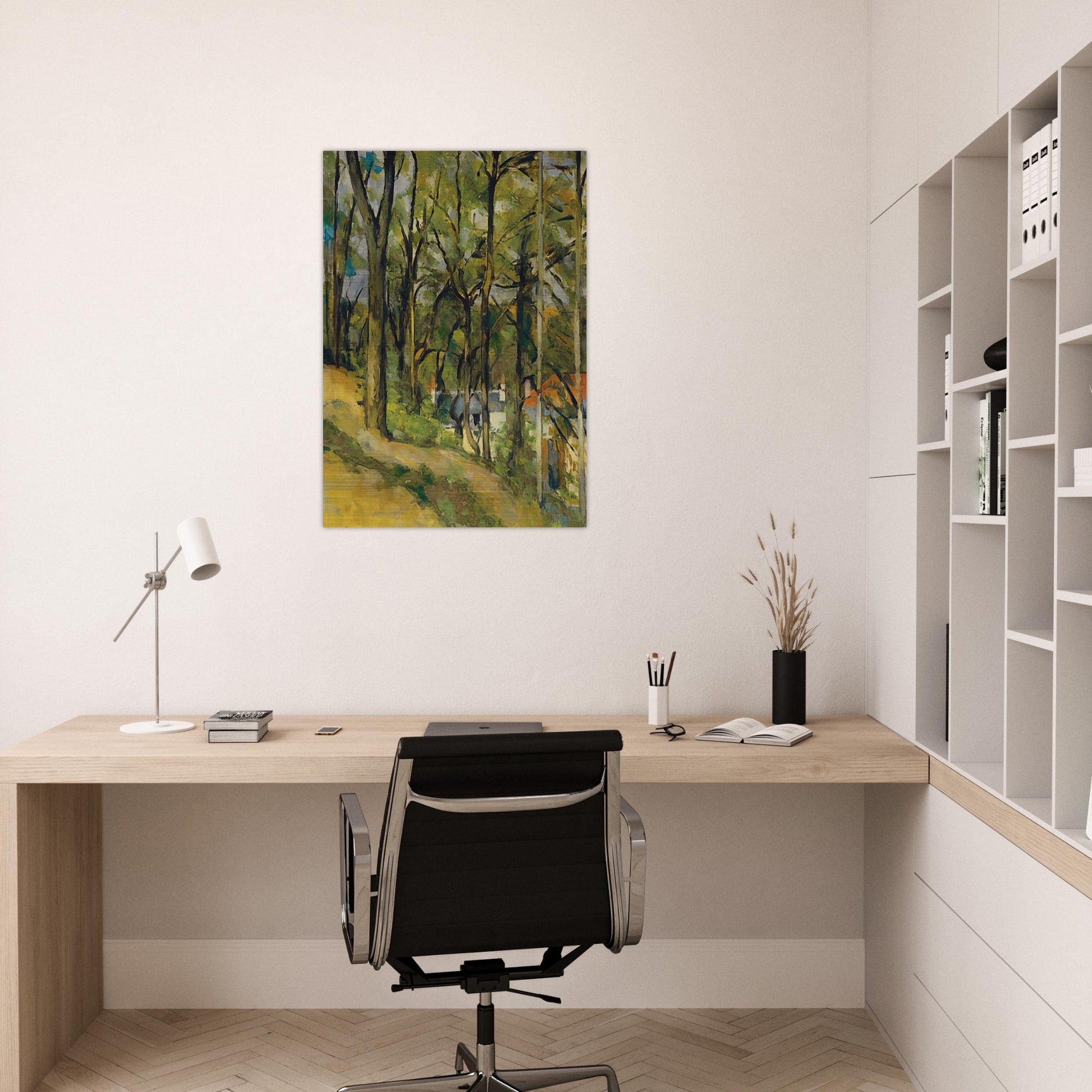 The Orchard - Paul Cézanne Brushed Aluminum Print - 70x100 cm / 28x40 inches | Paul Cézanne Aluminum Print | Paul Cézanne Prints