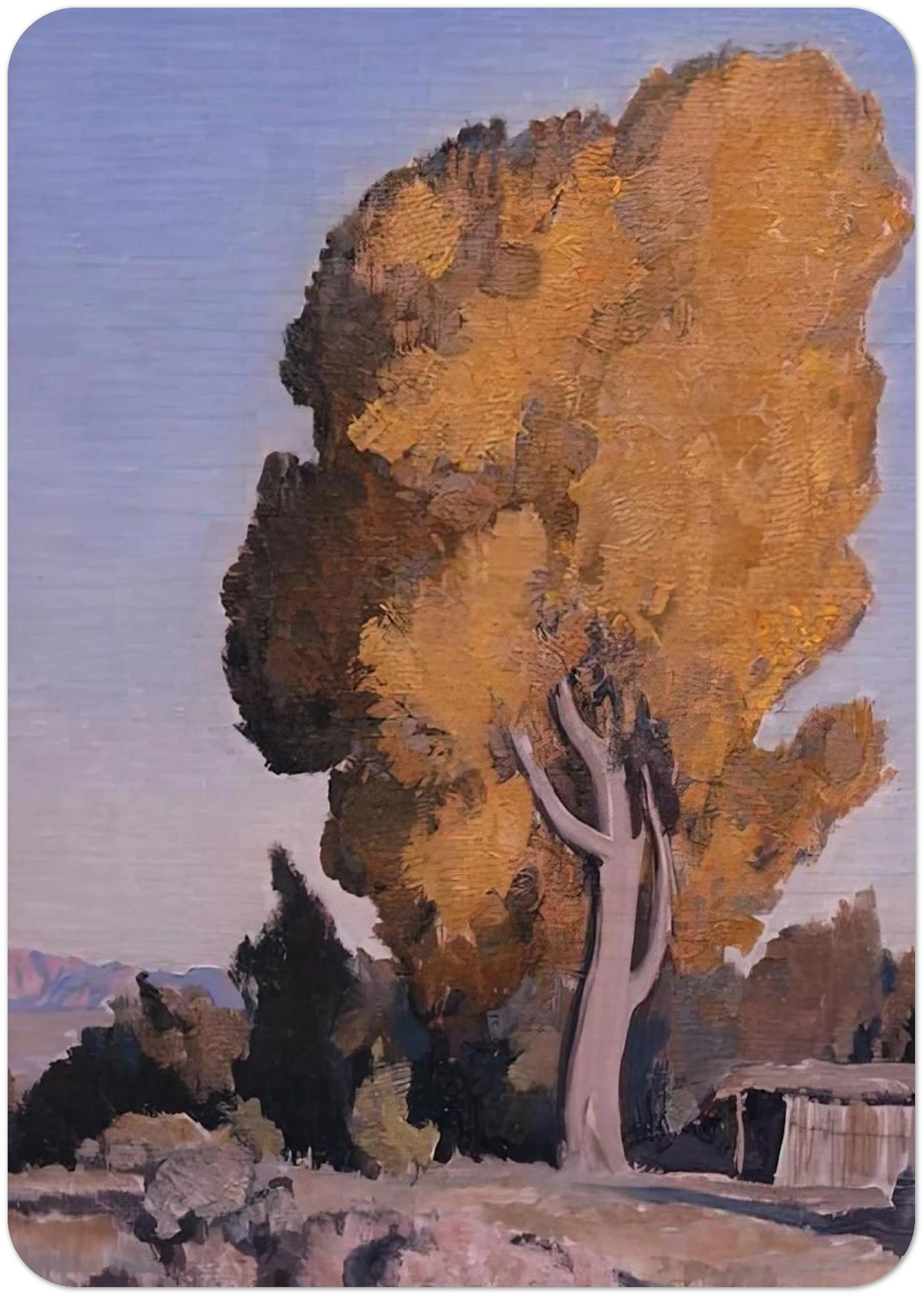 LOW COUNTRY COTTONWOOD 1940 By Maynard Dixon Pack of 10 Post Cards | Maynard Dixon Post Cards | A6 (10.5 x 14.8 cm) - 4.1 x 5.8 inches