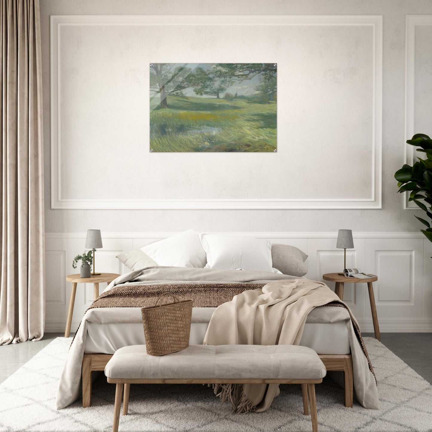 Meadows - Childe Hassam Acrylic Print - 70x100 cm / 28x40″ inches | Childe Hassam Wall Art | Childe Hassam Prints