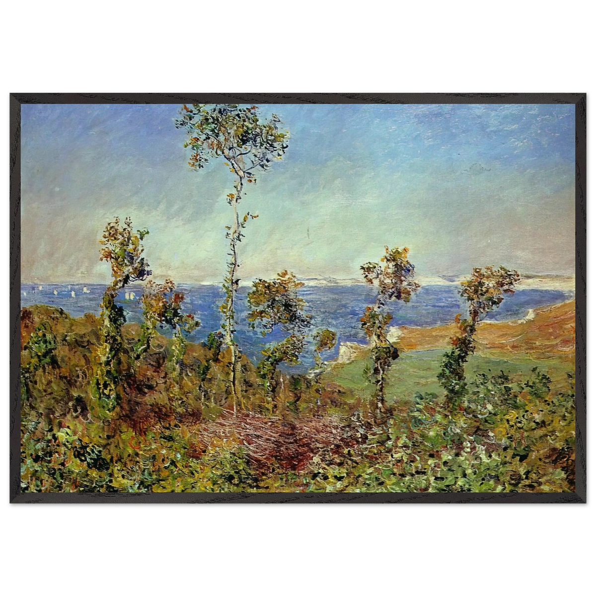 The Fonds at Varengeville - claude monet 70x100 cm / 28x40 inches Framed Art Print – Black Wooden Frame