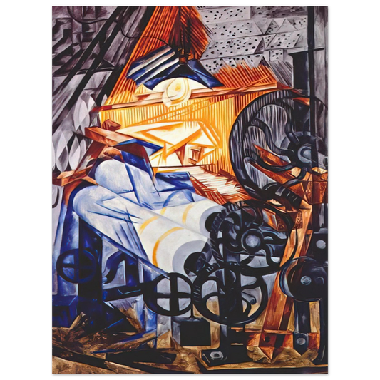 Natalia Goncharova - The weaver loomwoman - 1913  75x100 cm / 30x40inches Fine Art Poster