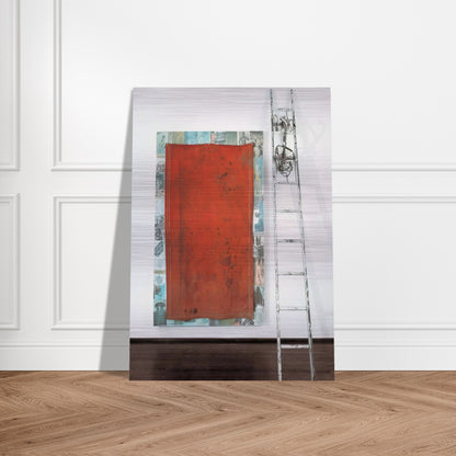 MANGO ICE CAVE SCALE 1977 - Robert Rauschenberg Brushed Aluminum Print - 70x100 cm / 28x40 inches | Robert Rauschenberg Aluminum Print | Robert Rauschenberg Prints