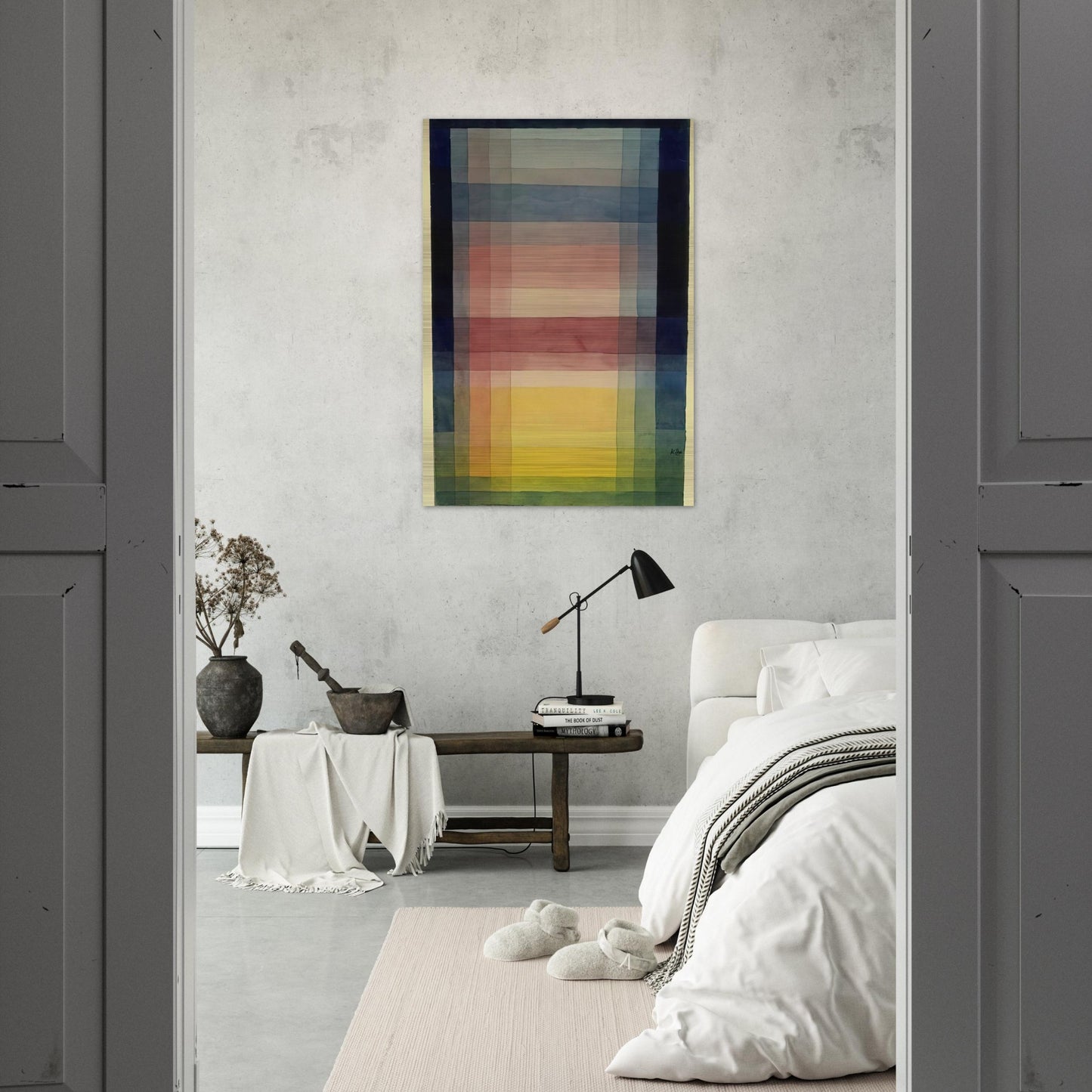 ARCHITECTURE OF THE PLAIN 1923 - Paul Klee Brushed Aluminum Print - 70x100 cm / 28x40 inches | Paul Klee Aluminum Print | Paul Klee Prints