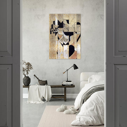 GUITAR AND GLASS 1912 - Juan Gris Brushed Aluminum Print - 70x100 cm / 28x40 inches | Juan Gris Aluminum Print | Juan Gris Prints