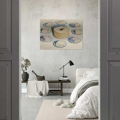 Around the Cake - 1962 - Wayne Thiebaud Brushed Aluminum Print - 70x100 cm / 28x40 inches | Wayne Thiebaud Aluminum Print | Wayne Thiebaud Prints