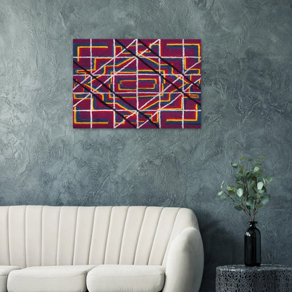 Spanish Door Design Purple - 1959 - Alfred Jensen Brushed Aluminum Print - 70x100 cm / 28x40 inches | Alfred Jensen Aluminum Print | Alfred Jensen Prints
