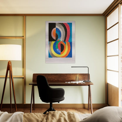 ABSTRACT COMPOSITION WITH SEMICIRCLES - Sonia Delaunay Brushed Aluminum Print - 70x100 cm / 28x40 inches | Sonia Delaunay Aluminum Print | Sonia Delaunay Prints