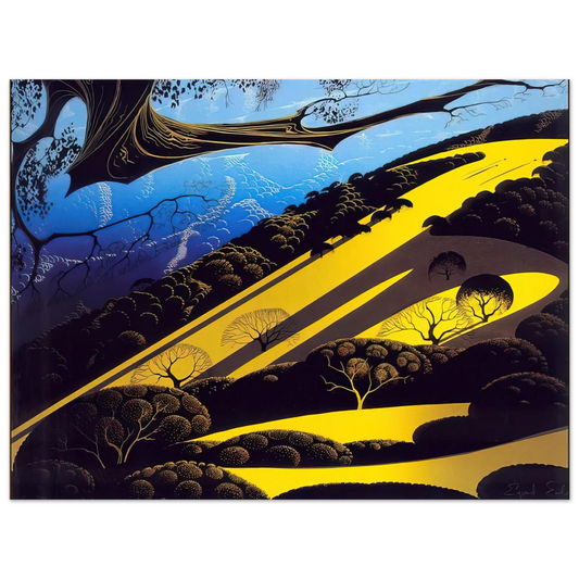 Eyvind Earle - Gaviota Pass  75x100 cm / 30x40inches Fine Art Poster
