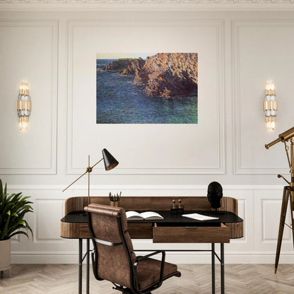 The Grotto of Port-Domois - claude monet Brushed Aluminum Print - 70x100 cm / 28x40 inches | claude monet Aluminum Print | claude monet Prints