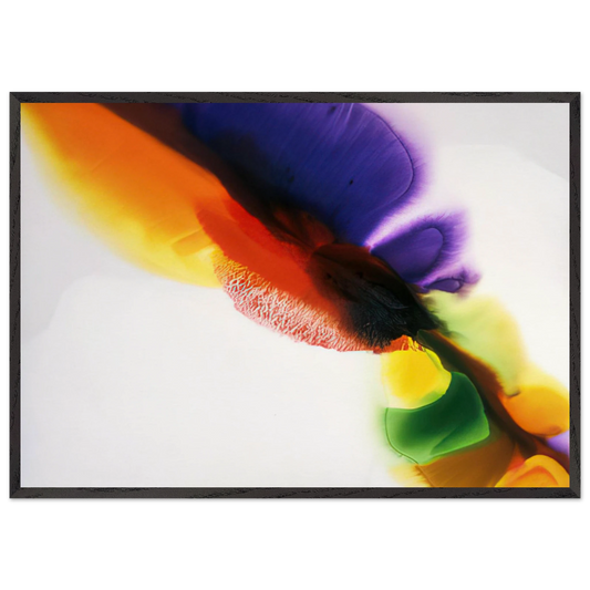 Phenomena Tibetan Flange - Paul Jenkins 70x100 cm / 28x40 inches Framed Art Print – Black Wooden Frame