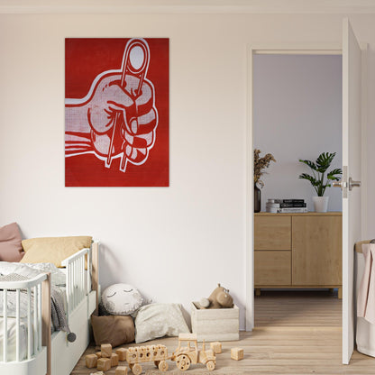 THE GRIP 1962 - Roy Lichtenstein Brushed Aluminum Print - 70x100 cm / 28x40 inches | Roy Lichtenstein Aluminum Print | Roy Lichtenstein Prints