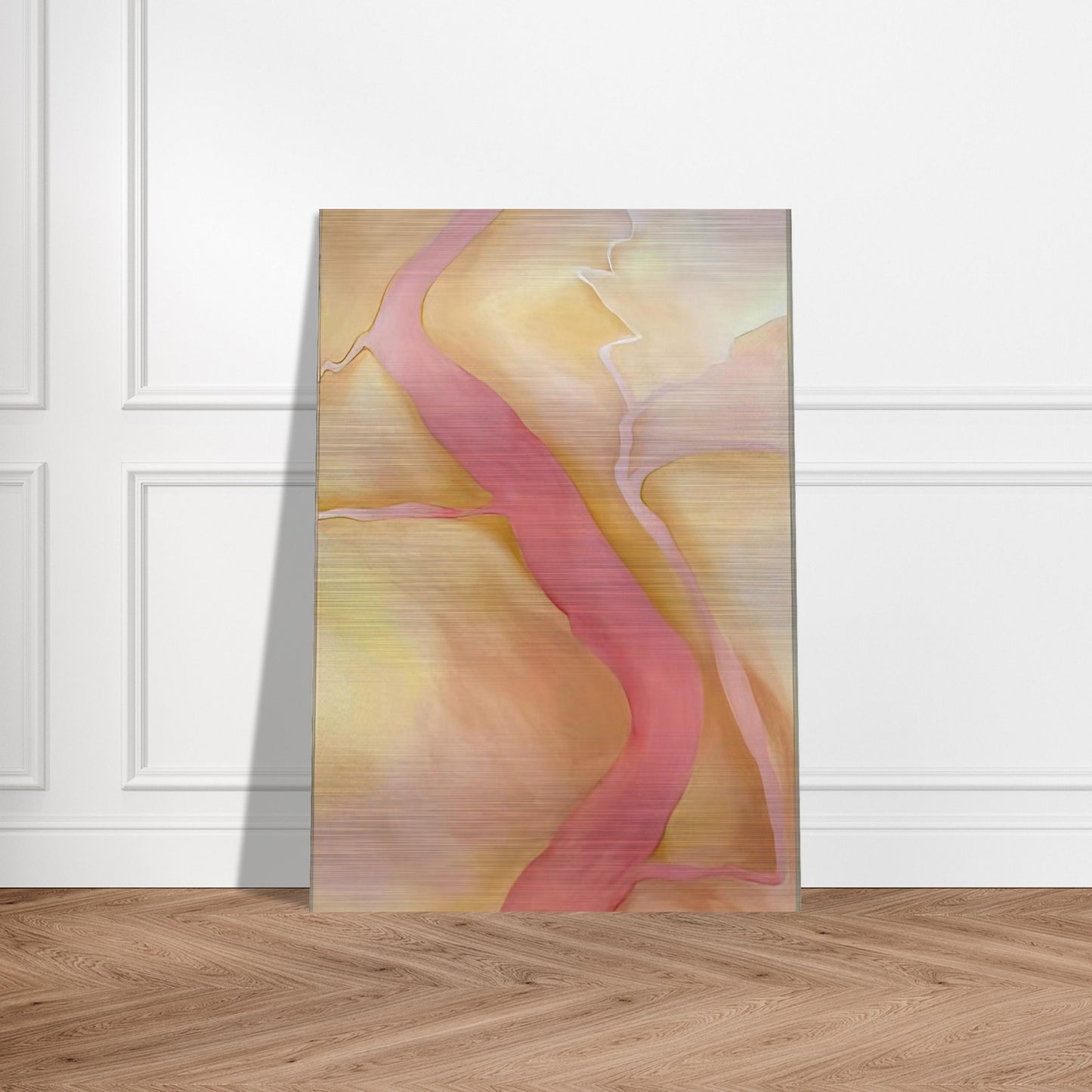 It Was Yellow and Pink II - Georgia O'Keeffe Brushed Aluminum Print - 70x100 cm / 28x40 inches | Georgia O'Keeffe Aluminum Print | Georgia O'Keeffe Prints