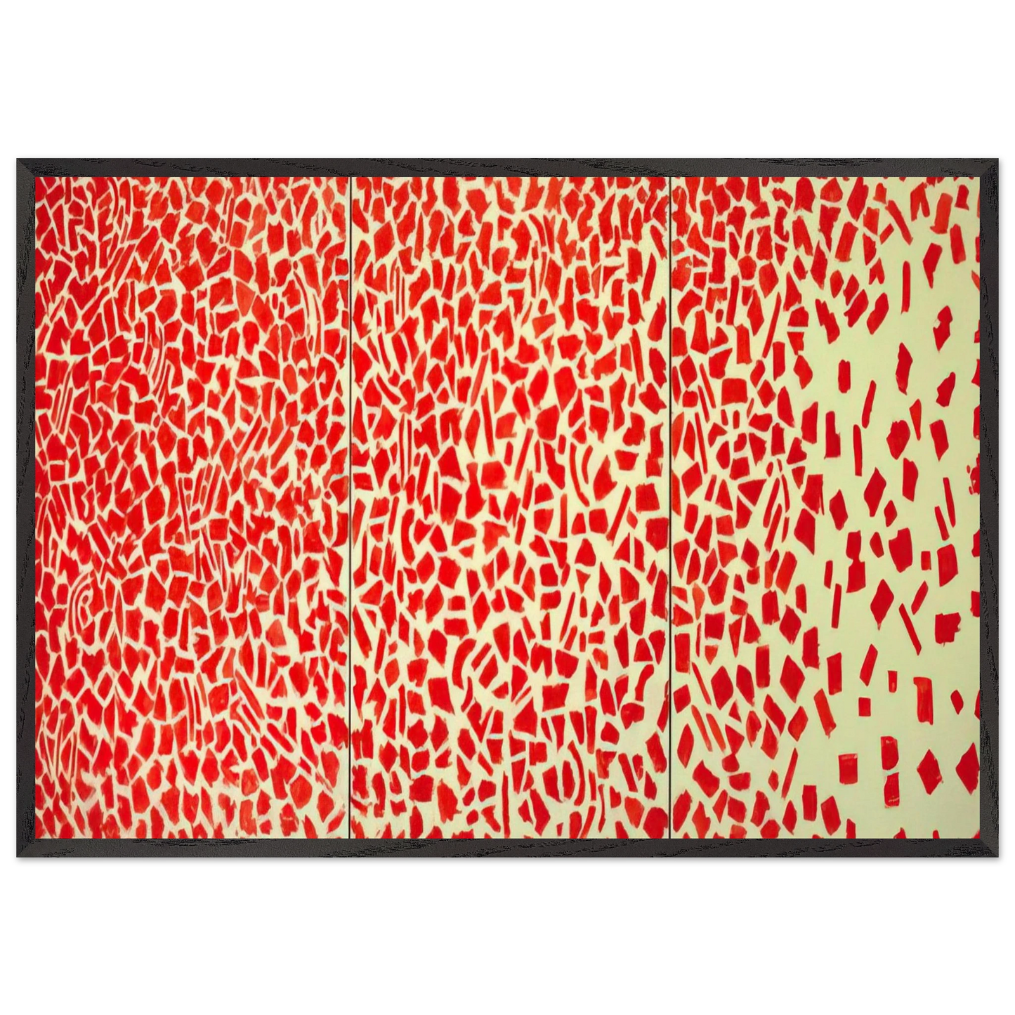 RED AZALEAS SINGING AND DANCING ROCK AND ROLL MUSIC 1976 - Alma Woodsey Thomas 70x100 cm / 28x40 inches Framed Art Print – Black Wooden Frame