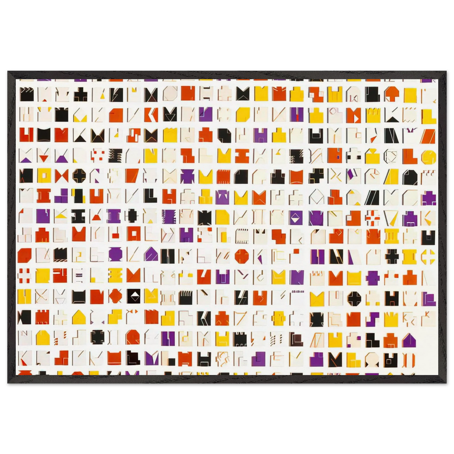 Book of Time - 1961 - Lygia Pape 70x100 cm / 28x40 inches Framed Art Print – Black Wooden Frame