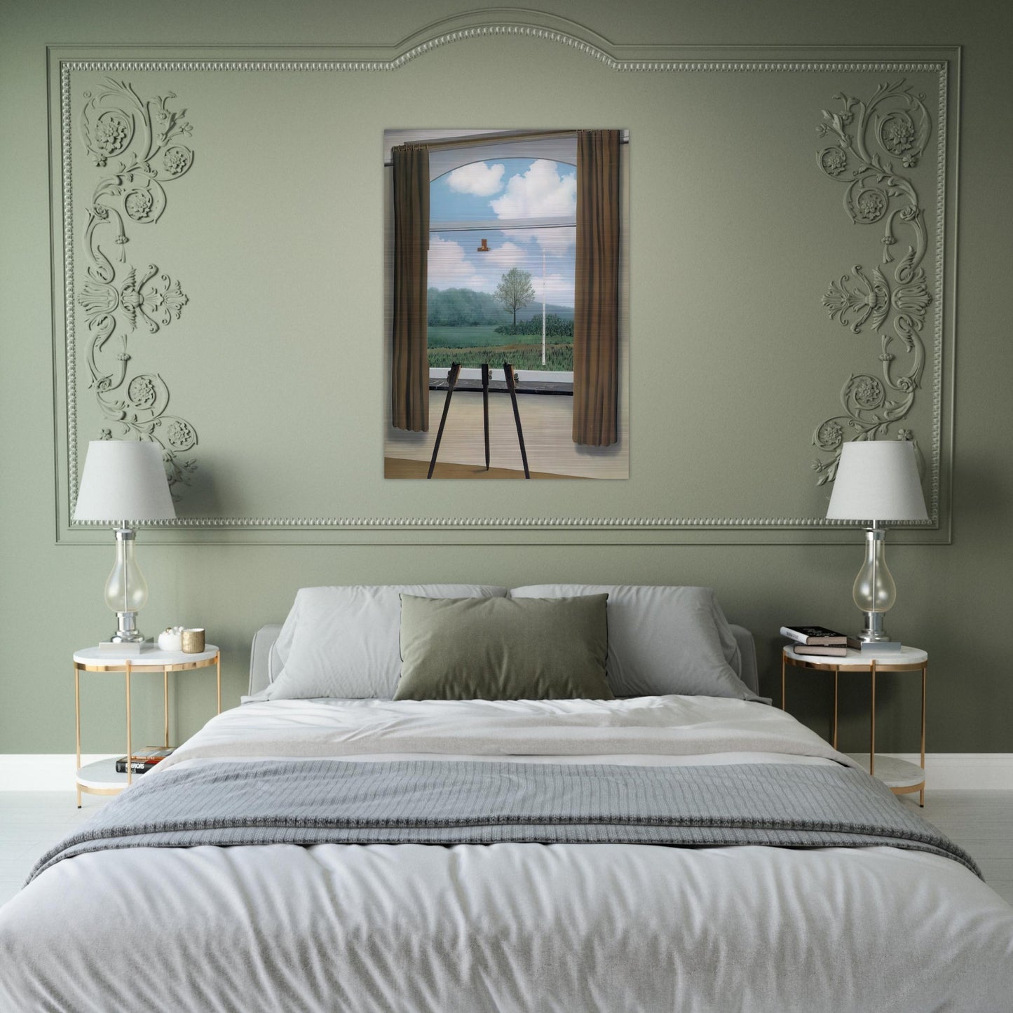 THE HUMAN CONDITION 1933 - Rene Magritte Brushed Aluminum Print - 70x100 cm / 28x40 inches | Rene Magritte Aluminum Print | Rene Magritte Prints