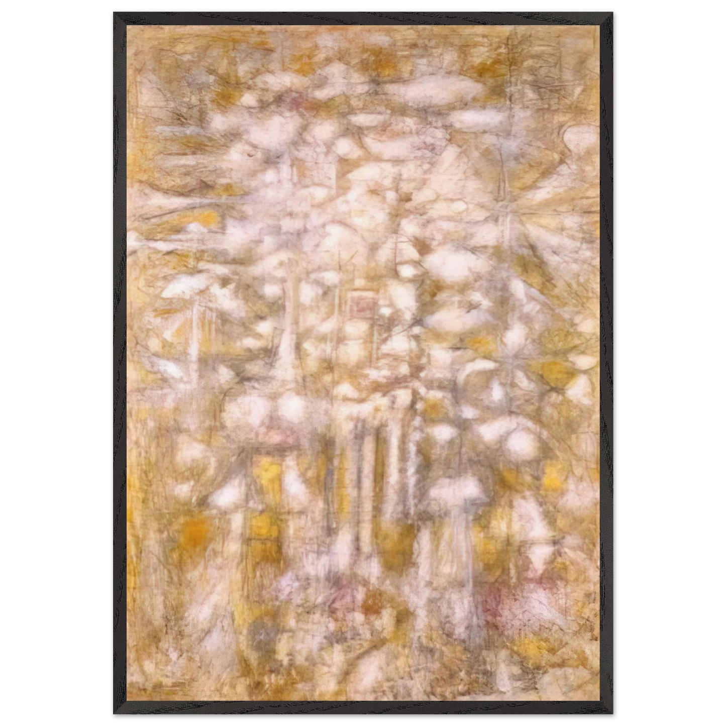Golden Dawn - 1952 - Richard Pousette-Dart 70x100 cm / 28x40 inches Framed Art Print – Black Wooden Frame