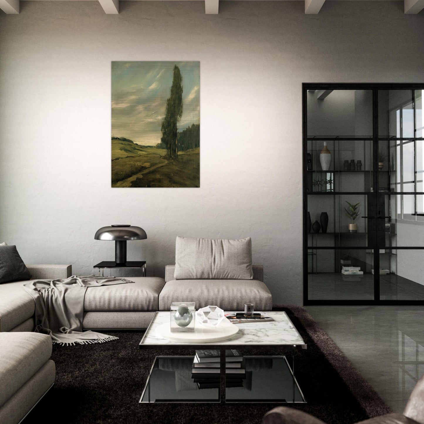 Contra Costa Landscape - Tonalism - Xavier Martinez Brushed Aluminum Print - 70x100 cm / 28x40 inches | Xavier Martinez Aluminum Print | Xavier Martinez Prints