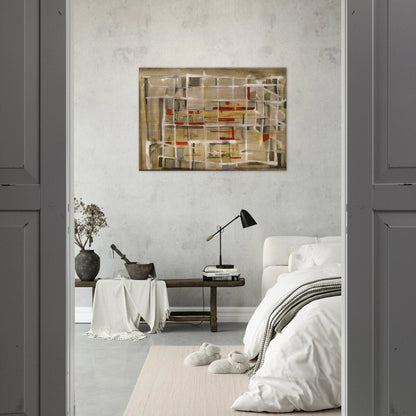 Interieur à la spirale - 1949 - Maria Helena Vieira da Silva Brushed Aluminum Print - 70x100 cm / 28x40 inches | Maria Helena Vieira da Silva Aluminum Print | Maria Helena Vieira da Silva Prints