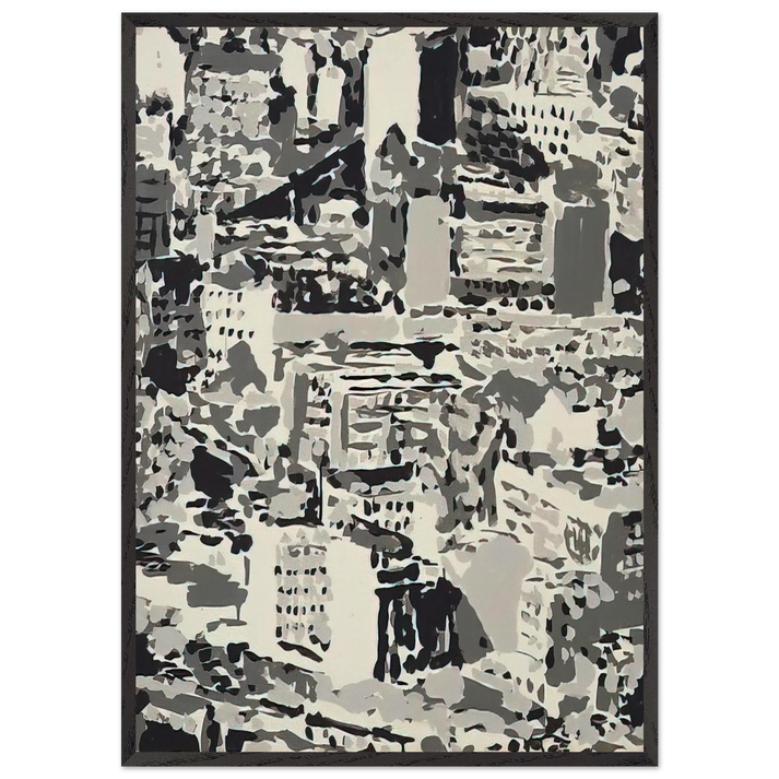 TOWNSCAPE 1969 - Gerhard Richter 70x100 cm / 28x40 inches Framed Art Print – Black Wooden Frame