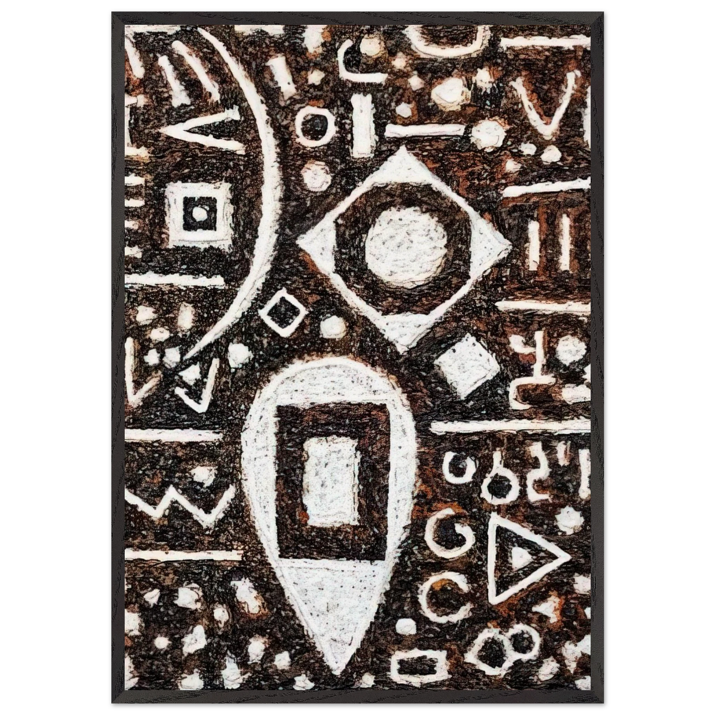 Inbalance of Time - Richard Pousette-Dart 70x100 cm / 28x40 inches Framed Art Print – Black Wooden Frame