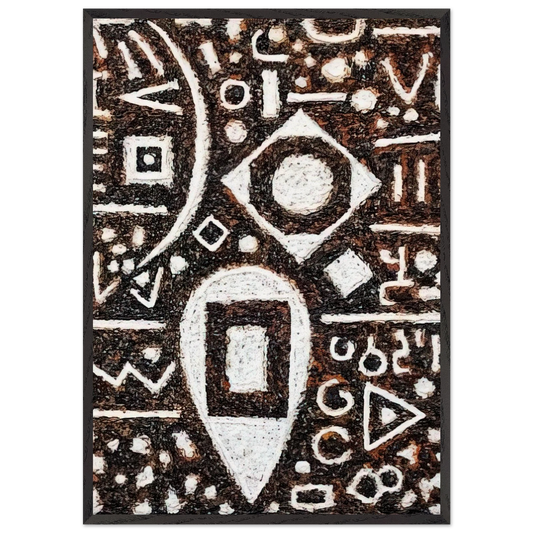 Inbalance of Time - Richard Pousette-Dart 70x100 cm / 28x40 inches Framed Art Print – Black Wooden Frame